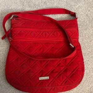 Red Quilted Shoulder Bag